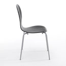 Moderner Stuhl für Wohnzimmer, Wohn-Und Esszimmer Schwarz-Füße Chrom