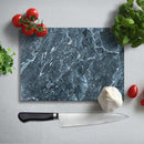 BELLART - Grauer Marmor - Glasschneidebrett mit UV-Druck 35x25cm