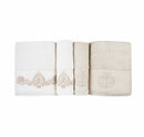 KARACA HOME ELDORA NEU 4-teiliges Badetuch-Set beige-off-white