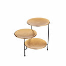 KARACA HOME MOROC Présentoir noir et doré à 3 étages - 3 Katlı Servislik