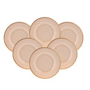 KARACA RETRO Crème Set d'assiettes à dessert 6 personnes