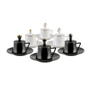 KARACA SATRANÇ/ÉCHECS Set de tasses à café 18 pièces 6 personnes - 18 Parça 6 kişilik kahve fincan takımı