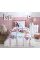 ÖZDILEK PRINCESS FLOWERS  Disney Parure de lit renforcé enfant 1 personne ÖZDILEK PRINCESS FLOWERS Tek kişilik Disney lisanslı çocuk ranforce nevresim takımı ÖZDILEK PRINCESS FLOWERS Disney Kinderbettwäschegarnitur 1 Person  
