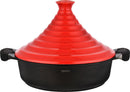 TEFFO LUXE Tajine en céramique et aluminium - Induction 32 cm noir blanc rouge TEFFO LÜKS Seramik ve alüminyum tagine - İndüksiyon 32 cm siyah beyaz kırmızı TEFFO LUXE Tajine aus Keramik und Aluminium - Induktion 32 cm schwarz weiß rot